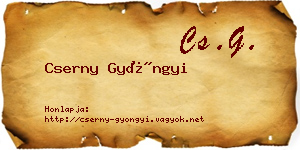Cserny Gyöngyi névjegykártya