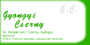 gyongyi cserny business card